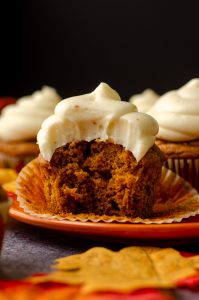 Pumpkin Cupcakes with Brown Butter Cream Cheese Frosting - Fresh April ...
