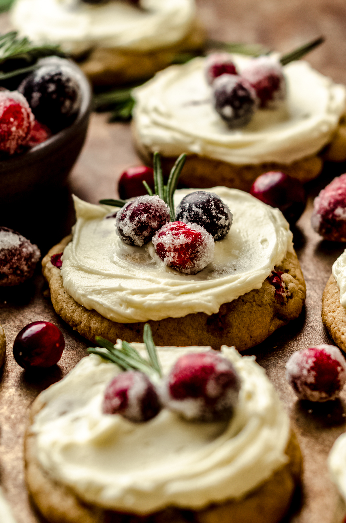 Fresh Cranberry Cookies with White Chocolate Frosting