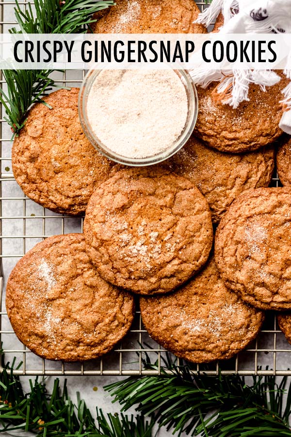 Flat and crispy gingersnap cookies bursting with bold molasses flavor and coated in a sparkly spiced sugar finish. via @frshaprilflours