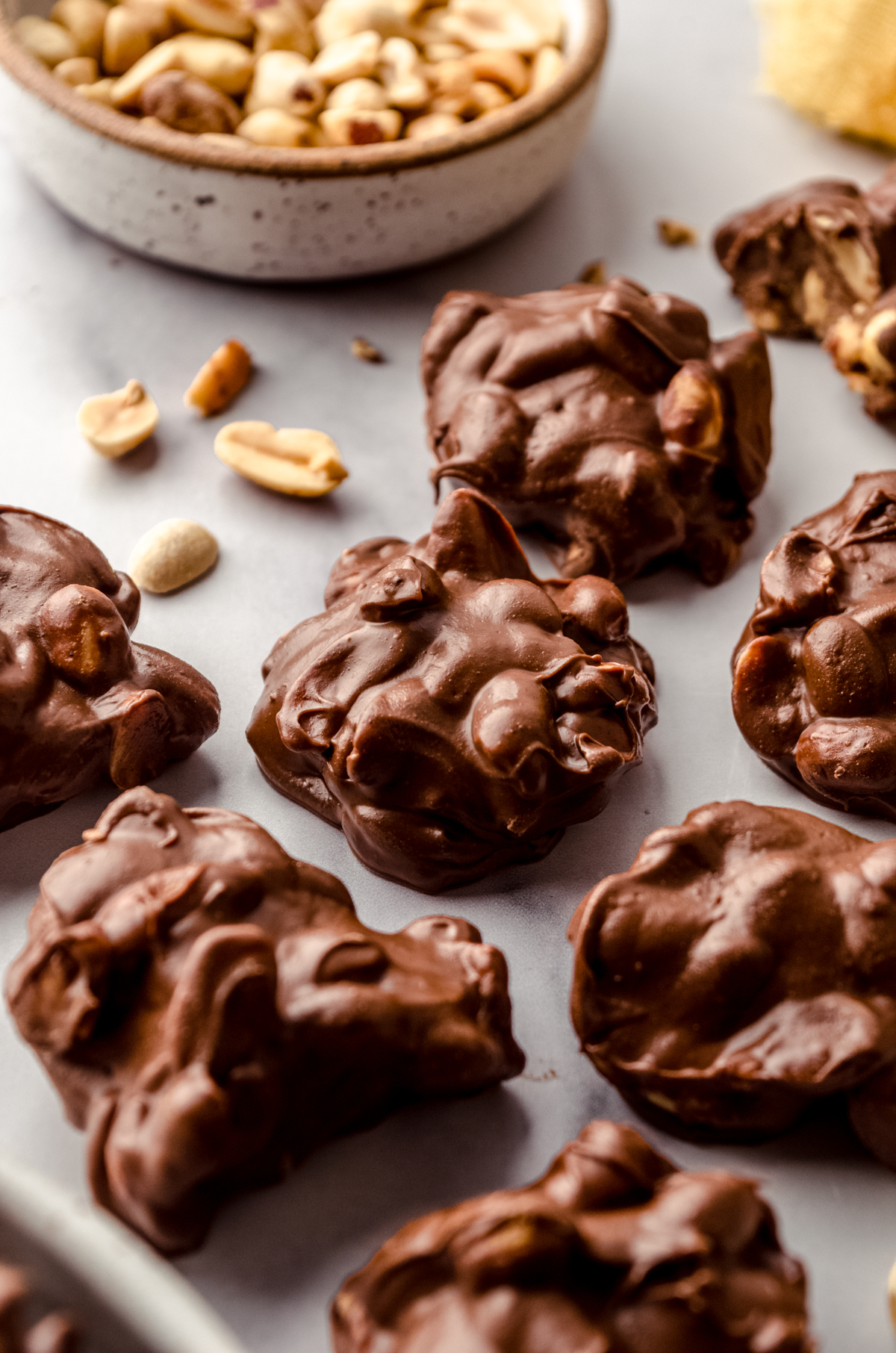 Slow Cooker Chocolate Peanut Clusters Recipe - Fresh April Flours