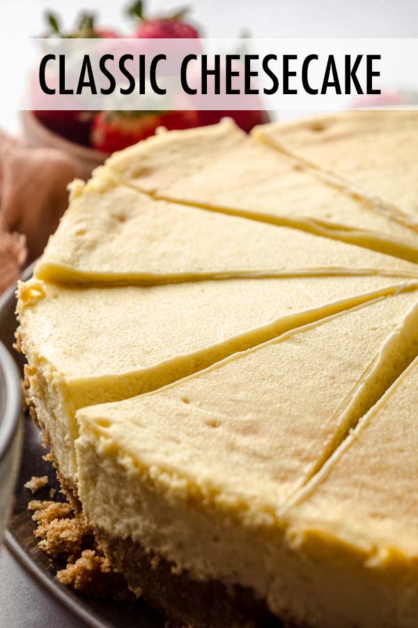 This simple classic cheesecake on a buttery graham cracker crust will wow you with its velvety smooth and ultra creamy texture. I've included instructions for making the easiest water bath (no foil necessary!) and recipes for all of my favorite cheesecake toppings. via @frshaprilflours
