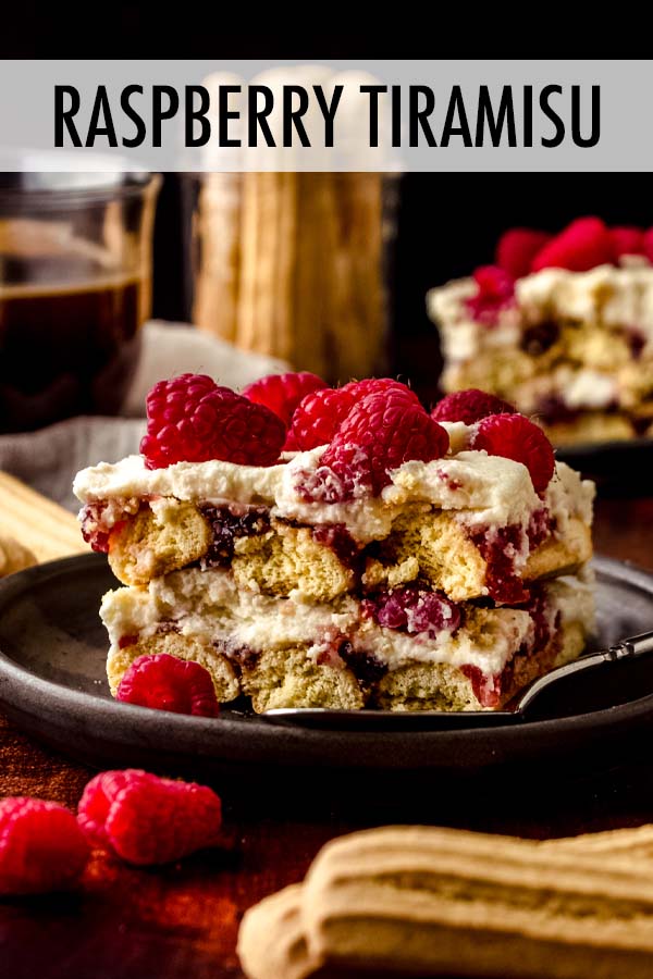 This fruity tiramisu features fresh raspberries between layers of creamy mascarpone and soft ladyfingers for a fun twist on the classic. via @frshaprilflours
