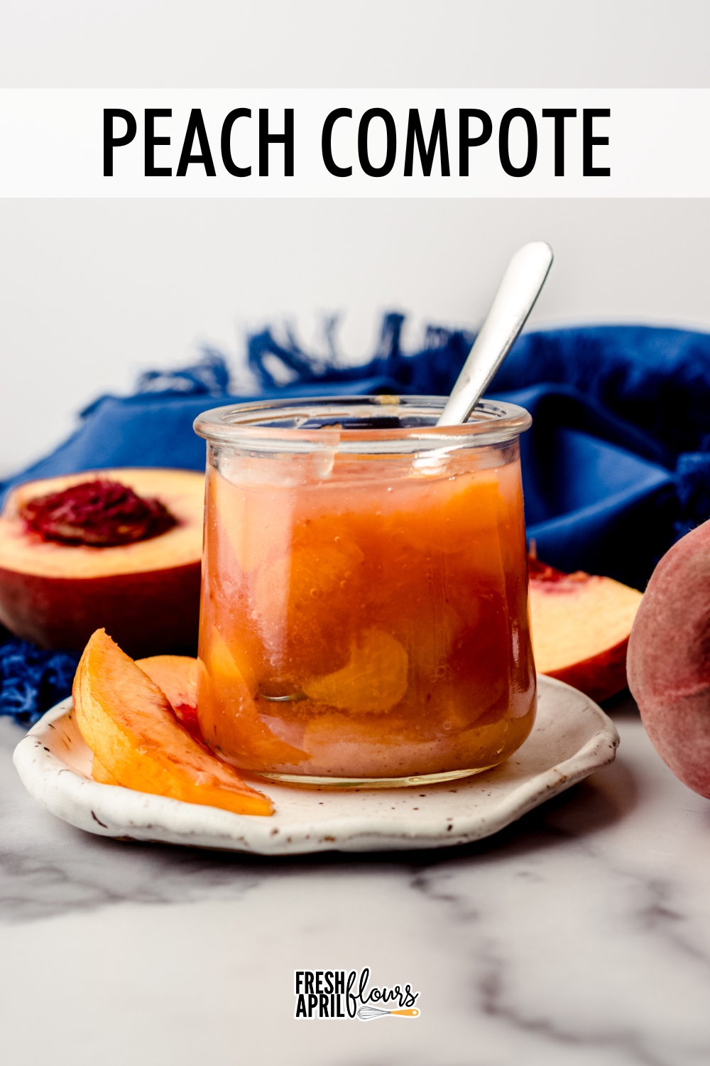 Make your own homemade peach compote from four simple ingredients in less than 15 minutes. Use this delicious peach sauce to in or on top of ice cream, pancakes, waffles, yogurt, cheesecakes, pies, or anything that pairs well with fruit. via @frshaprilflours