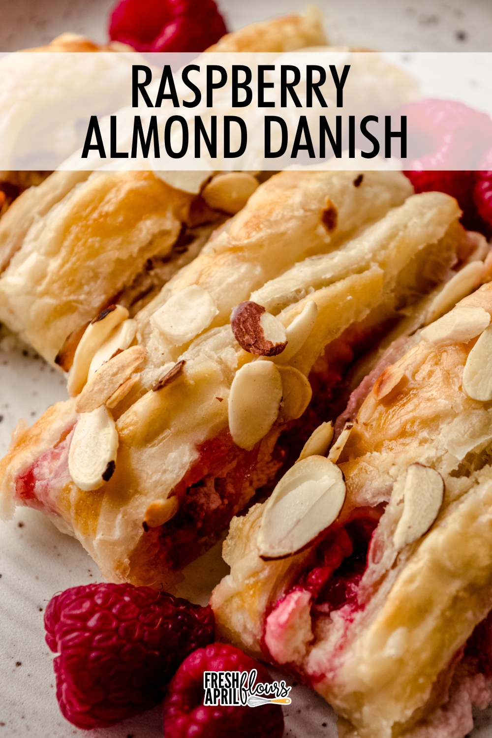 This shortcut flaky and buttery raspberry pastry braid starts with a simple frozen puff pastry dough. With an easy cream cheese and fresh raspberry filling and a delicate toasted almond icing drizzled over the top, each bite of this easy raspberry danish is the perfect balance of creamy, sweet, and slightly tart. Recipe makes two braids. via @frshaprilflours