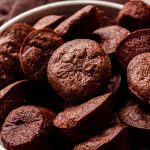 Brownie bites in a bowl.