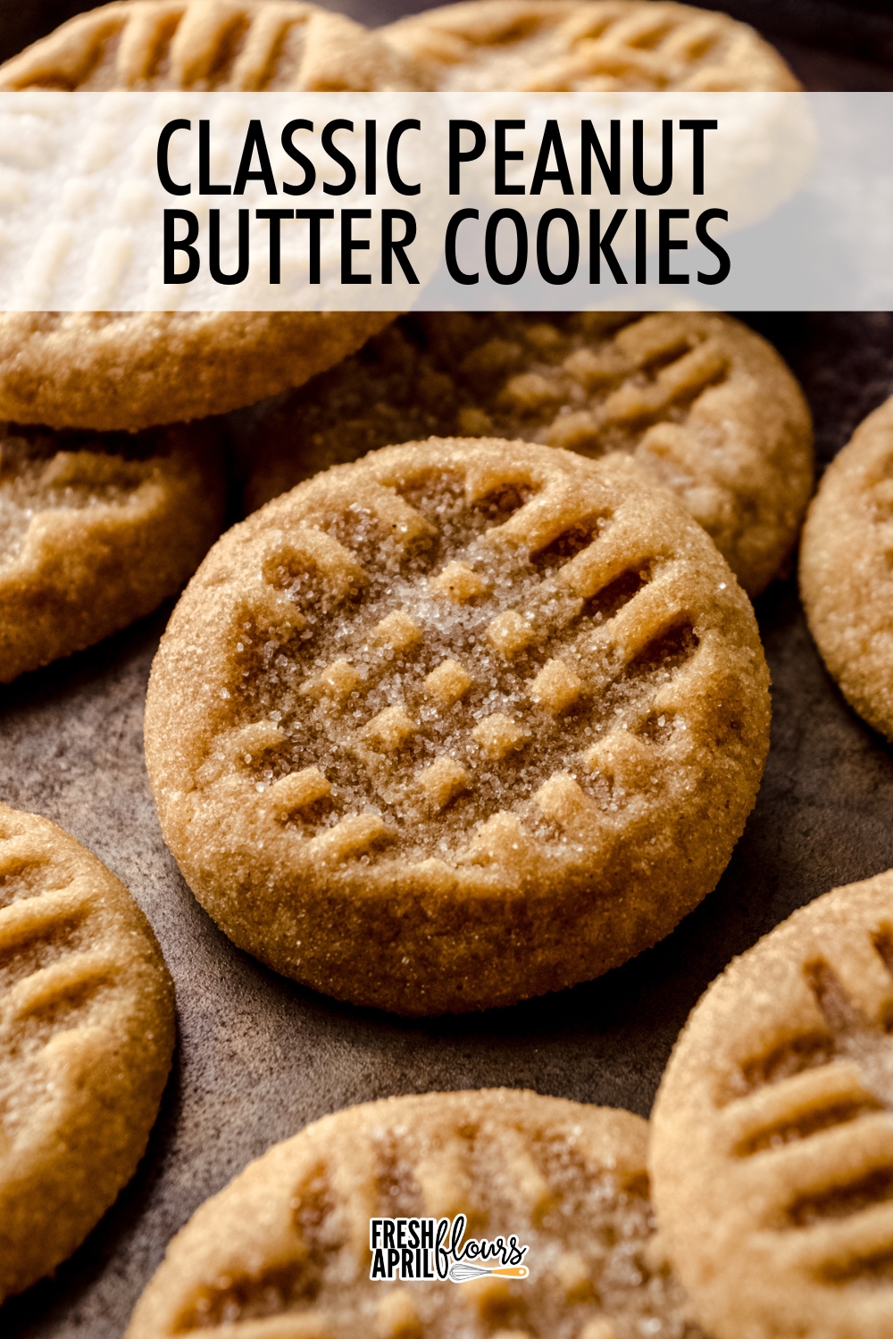 These soft and chewy peanut butter cookies are thick, smooth, and practically melt in your mouth. With a sparkly sugar coating and a hint of cinnamon for depth of flavor, this is sure to be the last peanut butter cookie recipe you'll ever need! via @frshaprilflours