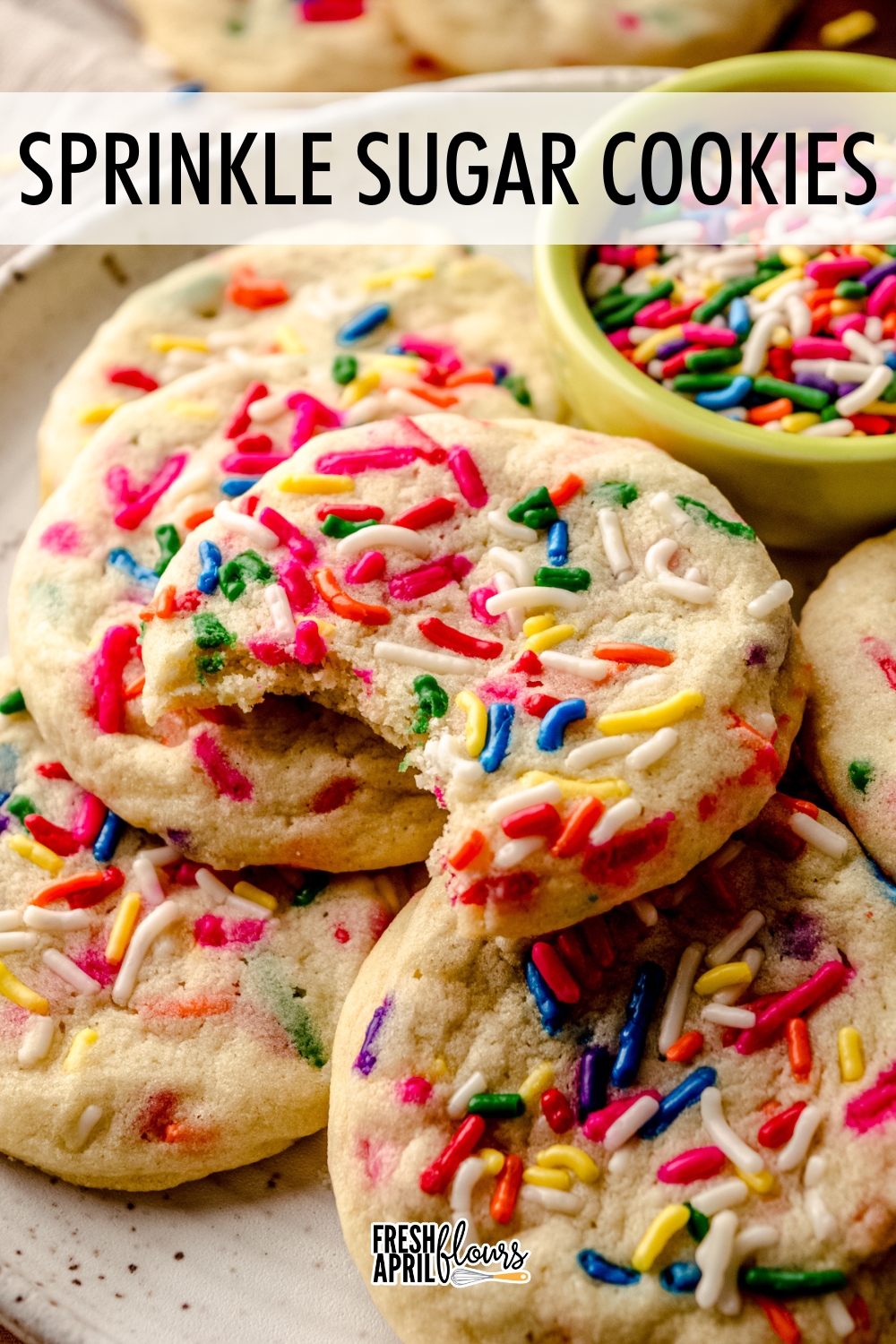 These easy funfetti sugar cookies are ready to bake in minutes and boast firm edges and soft, chewy centers. Load them up with rainbow sprinkles or another color scheme to match your occasion! via @frshaprilflours