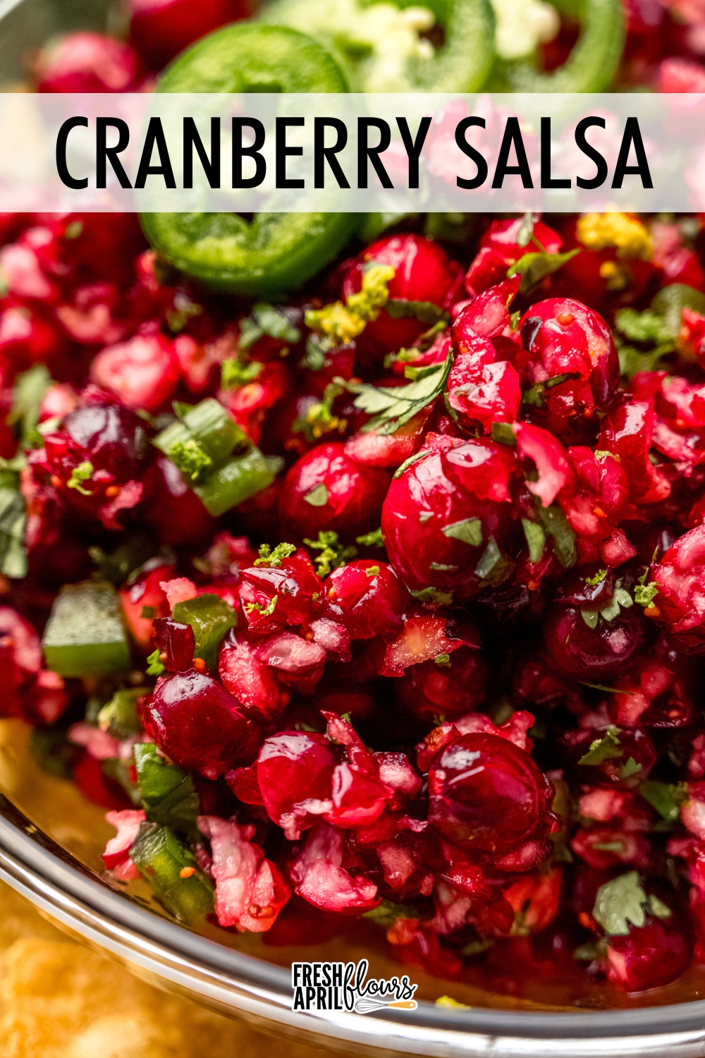 Cranberries aren’t just destined for cranberry sauce! This fresh cranberry salsa combines tart cranberries with lime, orange, and a kick of jalapeño for a vibrant, spicy twist. Serve it as a festive dip, a standalone side dish, or an unconventional topping for your main protein. via @frshaprilflours