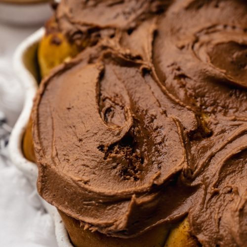 Nutella rolls in a baking pan.