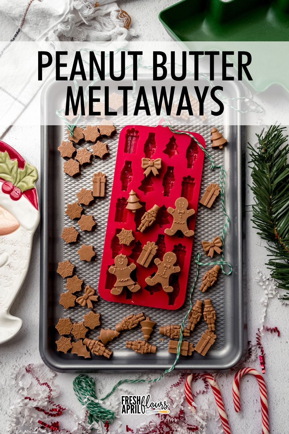 These easy peanut butter meltaways are made from melted chocolate and creamy peanut butter poured into candy molds, and they literally melt in your mouth. They're great for putting into cookie and candy trays for the holidays! via @frshaprilflours