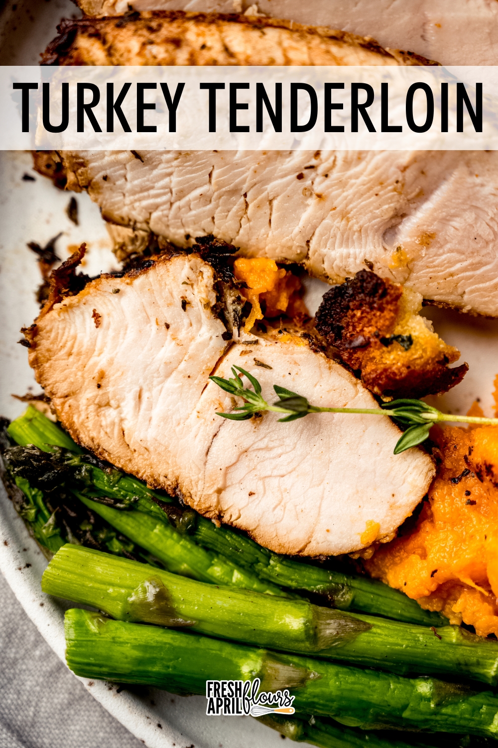 This easy turkey tenderloin recipe is perfect for Thanksgiving or a simple weeknight dinner-- juicy, flavorful, and ready to eat in under two hours. The simple marinade keeps it tender and delicious, and the recipe is easy to scale up or down for any size gathering. via @frshaprilflours
