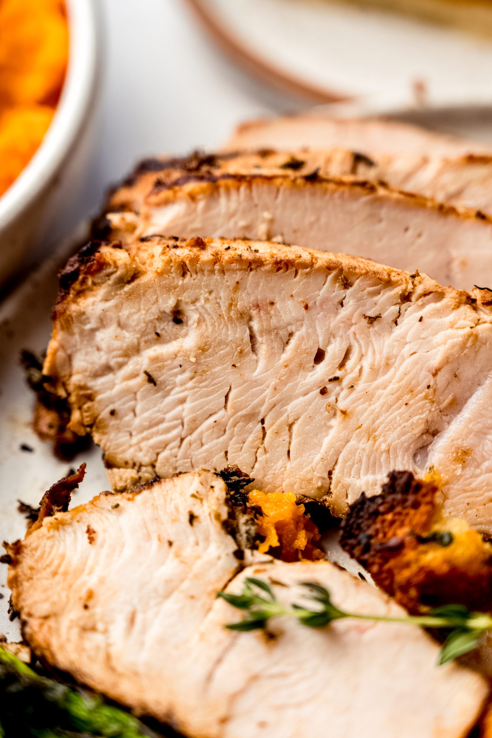 A plate of turkey tenderloin.