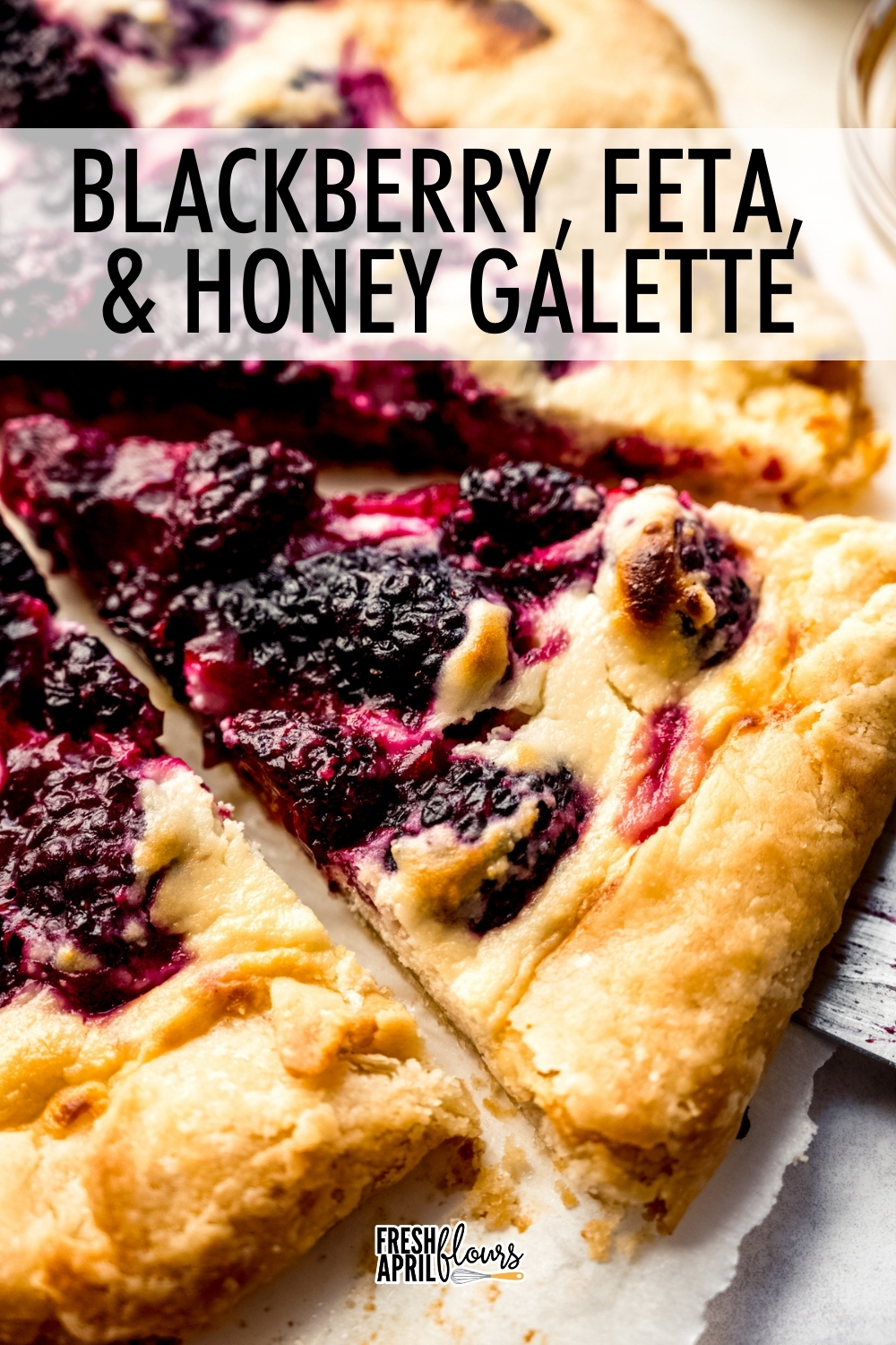 Juicy blackberries sit atop tangy whipped feta sweetened with honey wrapped in a flaky, buttery homemade pie dough. via @frshaprilflours