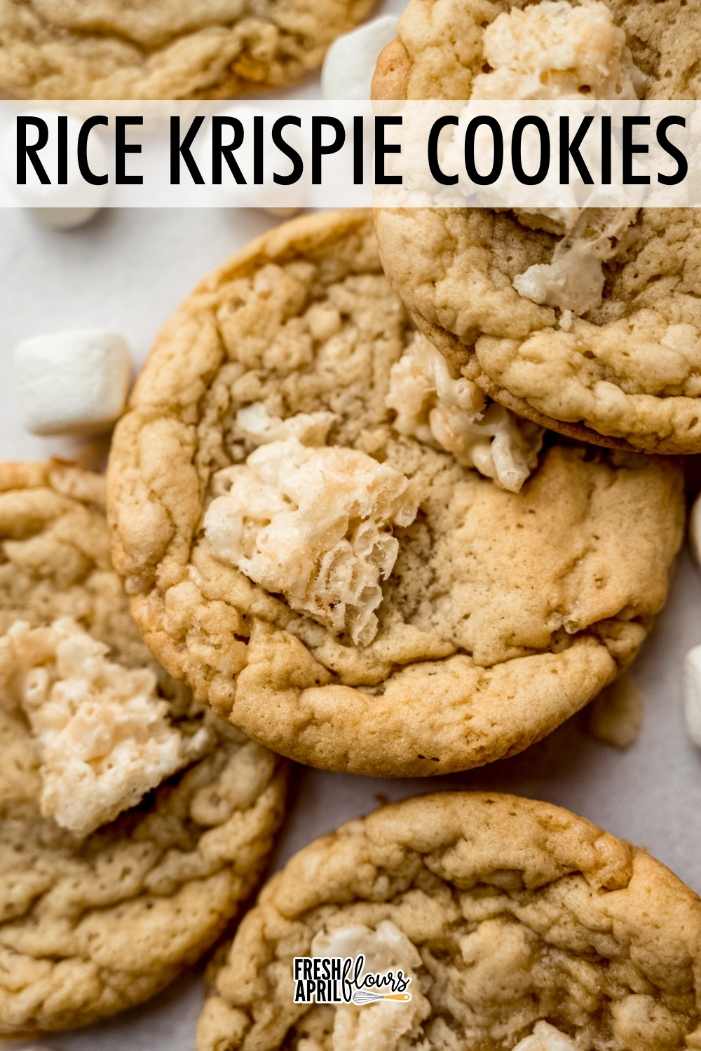These soft and tender no chill cookies are filled with crisp and chewy chunks of homemade Rice Krisipie treats in every bite. via @frshaprilflours