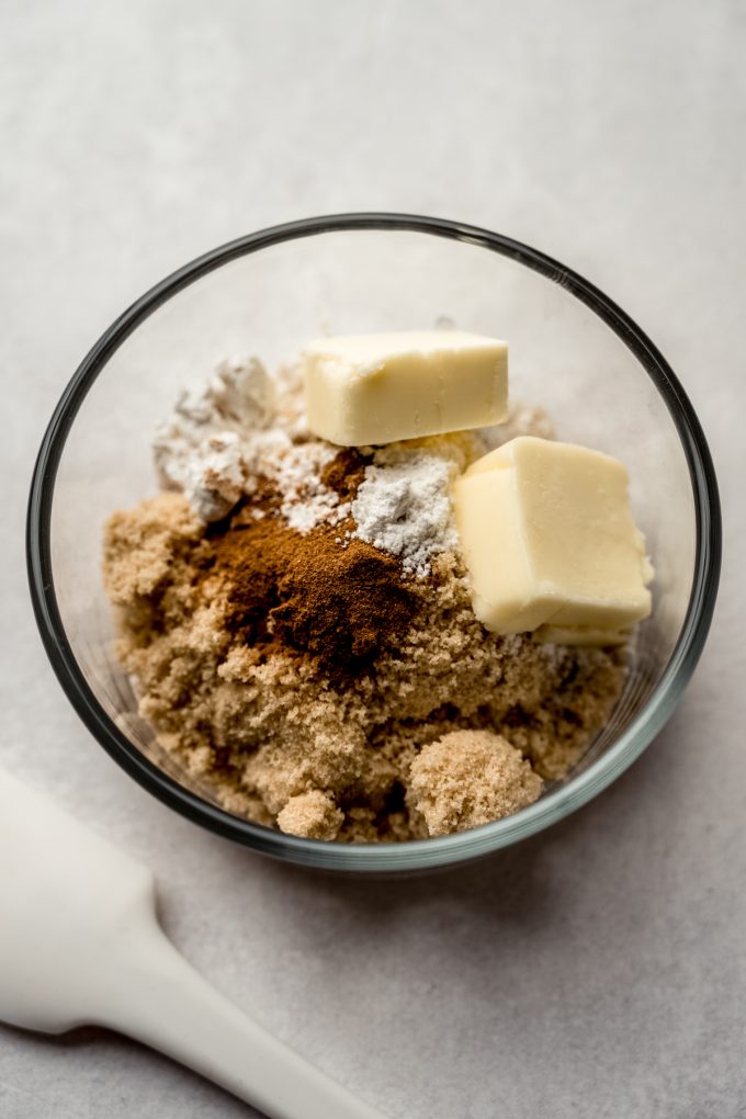 A bowl of the ingredients for the filling for brown sugar Pop Tart cookies.
